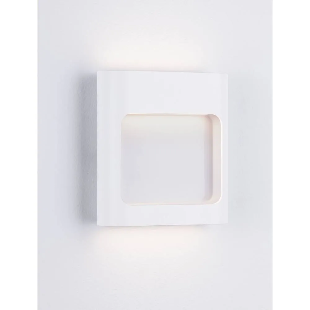 Netlighting Tall Outdoor Flush Wall Lamp Sandy White LED 9W 562lm IP54 3000K 3