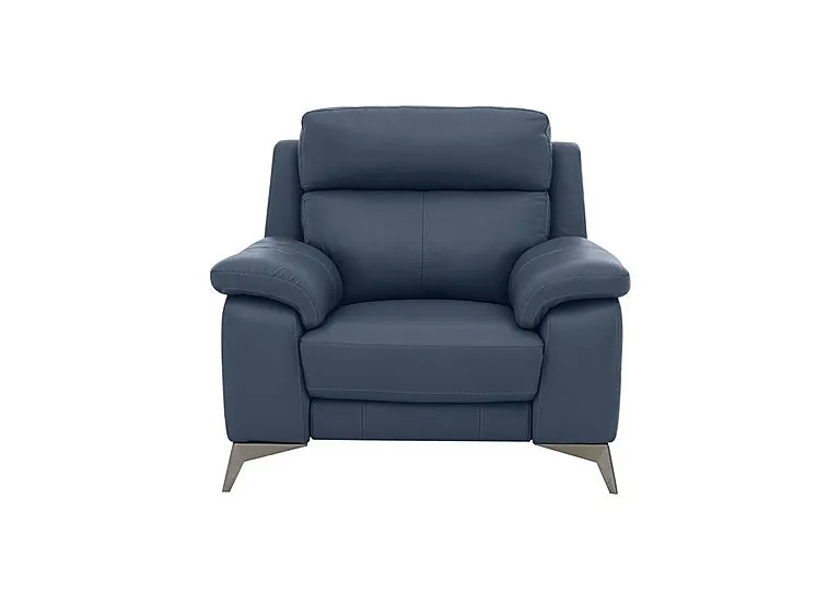 Missouri Leather Armchair - BV Ocean Blue