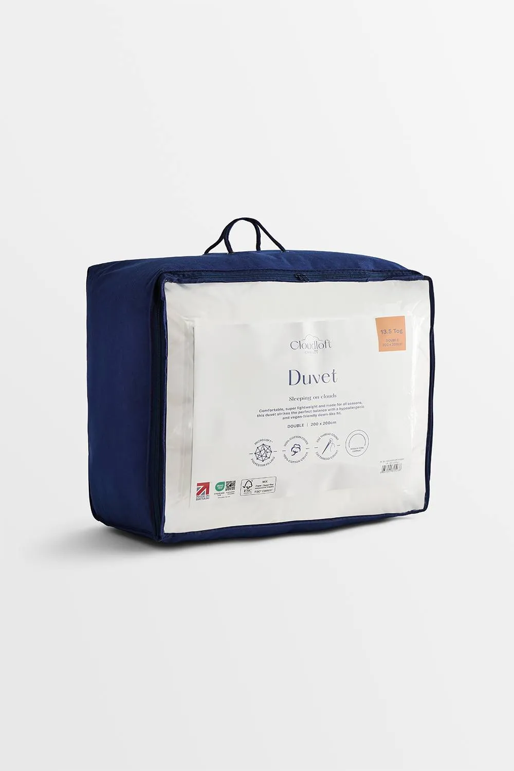 CHRISTY 'Cloud Loft' Breathable Winter 13.5 Tog Duvet in White 2