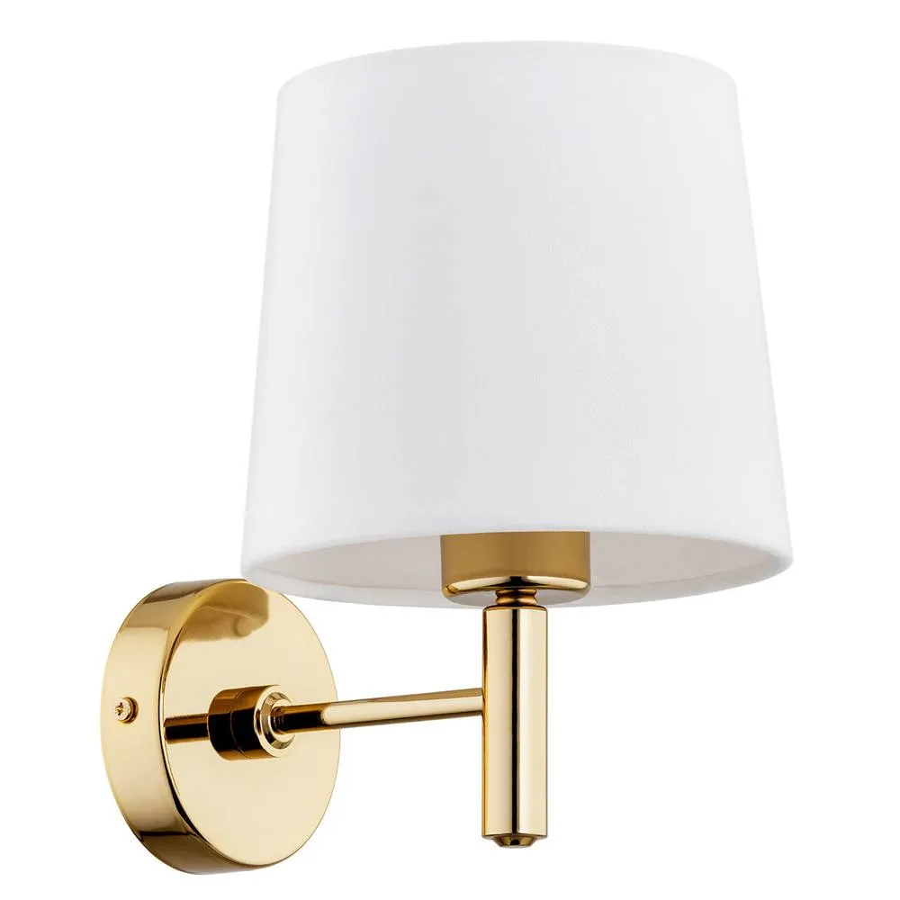 Netlighting Ponte Plus Wall Lamp With Shade Cream Dark Brass Steel 2