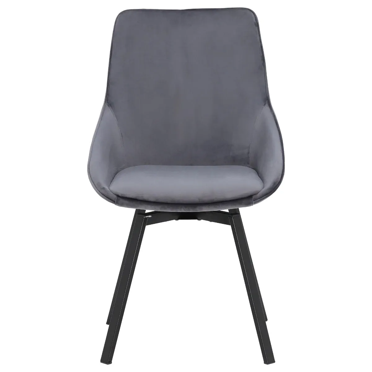 Beckton Leisure Swivel Dining Chair, Grey Velvet | Barker & Stonehouse 4