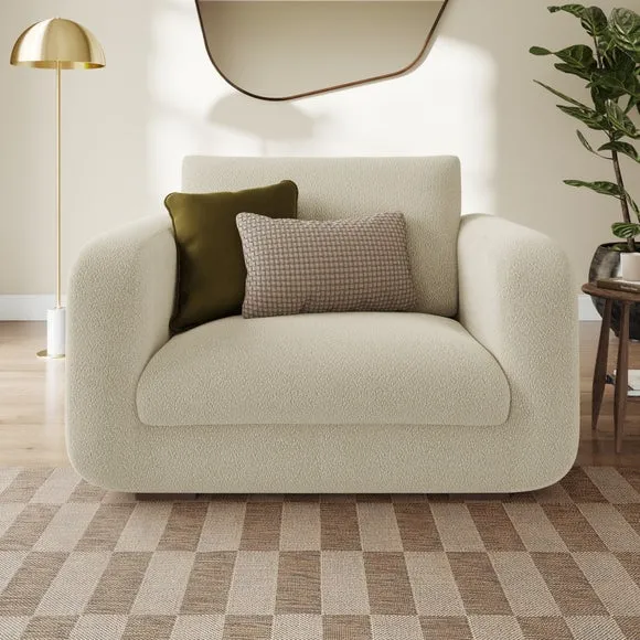 Luca Tonal Boucle Snuggle Chair 1