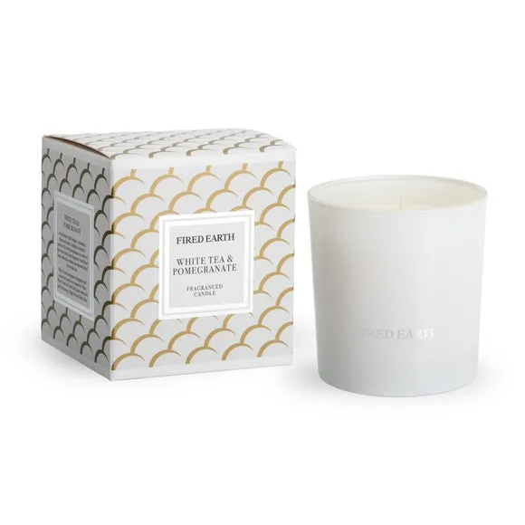 Fired Earth White Tea & Pomegranate Candle 4