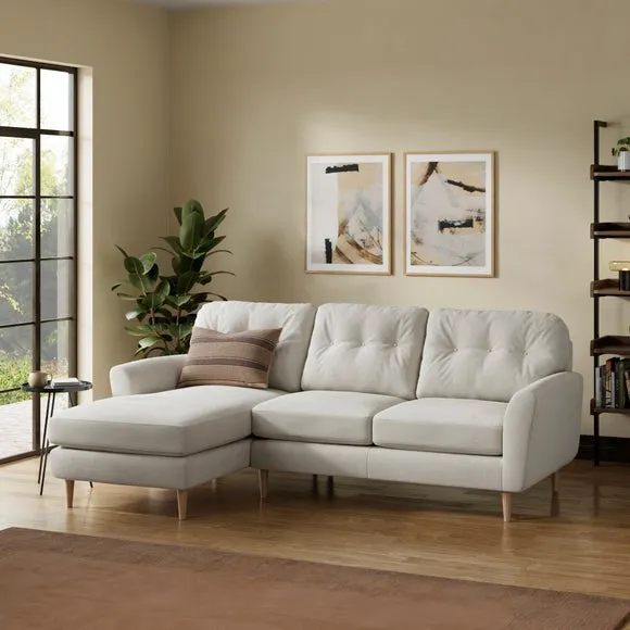 Sven Soft Texture Chenille Large Corner Chaise Sofa 1