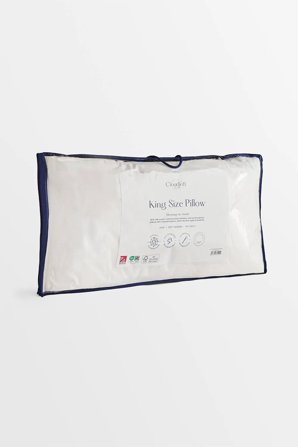 CHRISTY 'Cloud Loft' Luxurious Micro Loft Soft Medium King Pillow in White 2