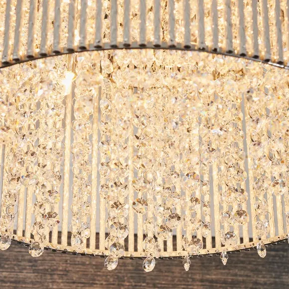Vogue Galina 10 Light Crystal Flush Ceiling Light 4