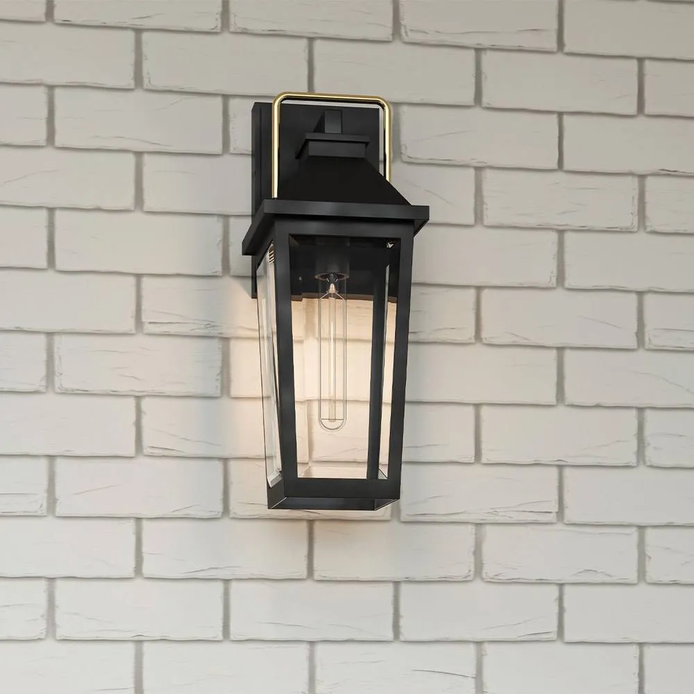Netlighting Quoizel Outdoor Wall Lantern Black Brass IP44 1x E27 4