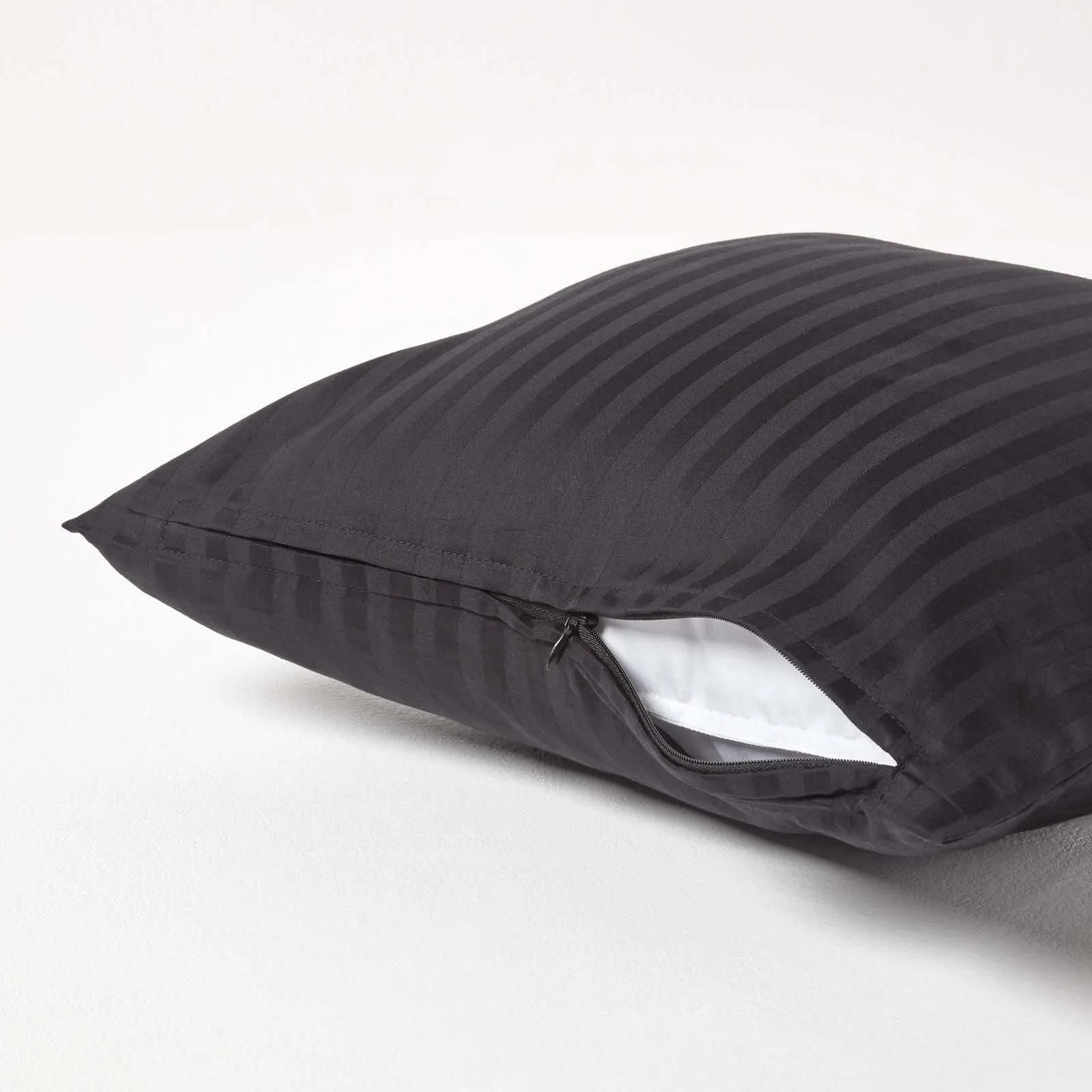 Homescapes Continental Egyptian Cotton Pillowcase 330 TC, 40 x 40 cm in Black 3