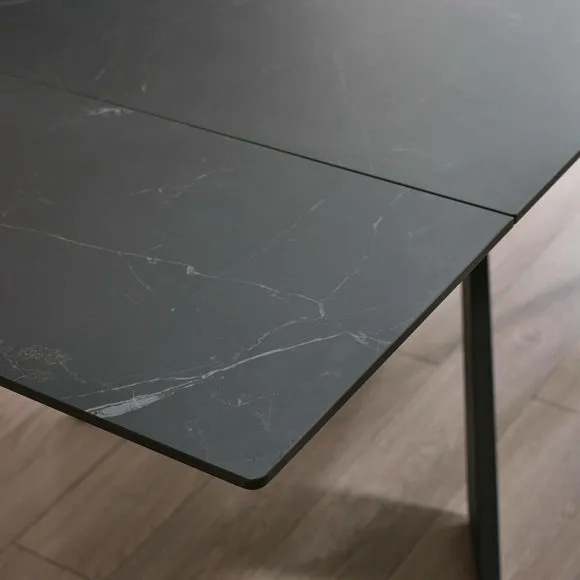 Osaka 4-6 Seater Extendable Dining Table, Marble Effect 5