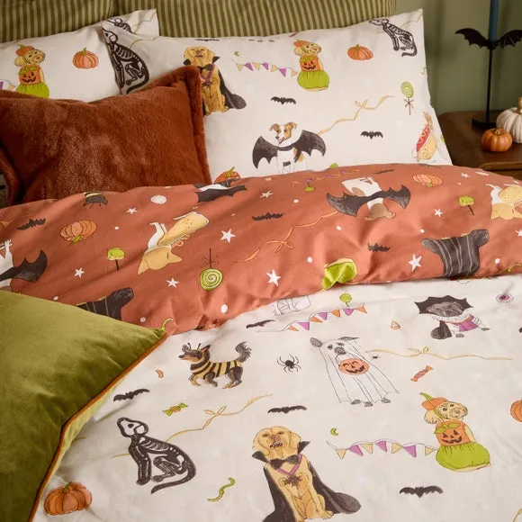 furn. Howloween Polycotton Duvet Cover & Pillowcase Set 3