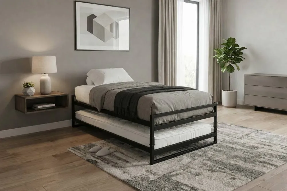 Comfy Living Ltd 3ft Single Black Metal Frame Stacking Beds