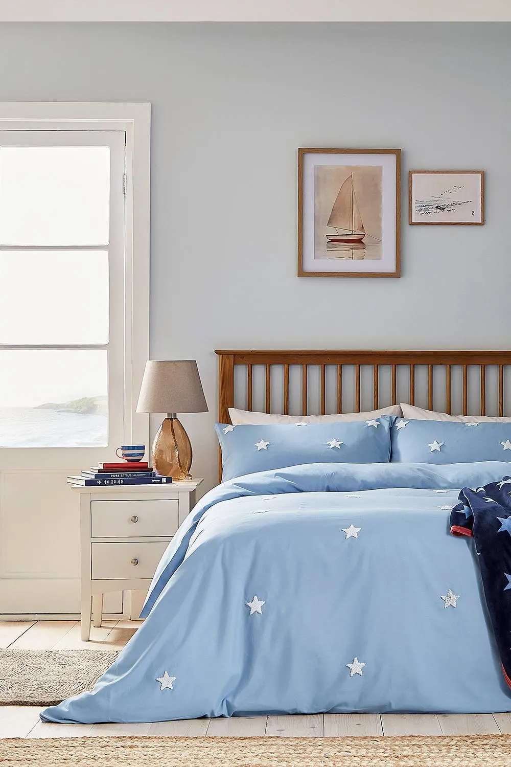 Helena Springfield 'Tufted Star' Duvet Cover Set in Blue