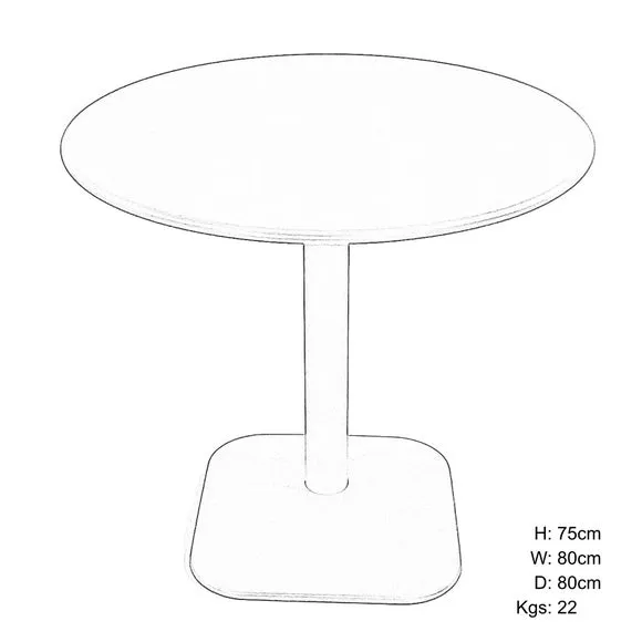 Modura Albin Round Table with 4 Alma Armchairs 5