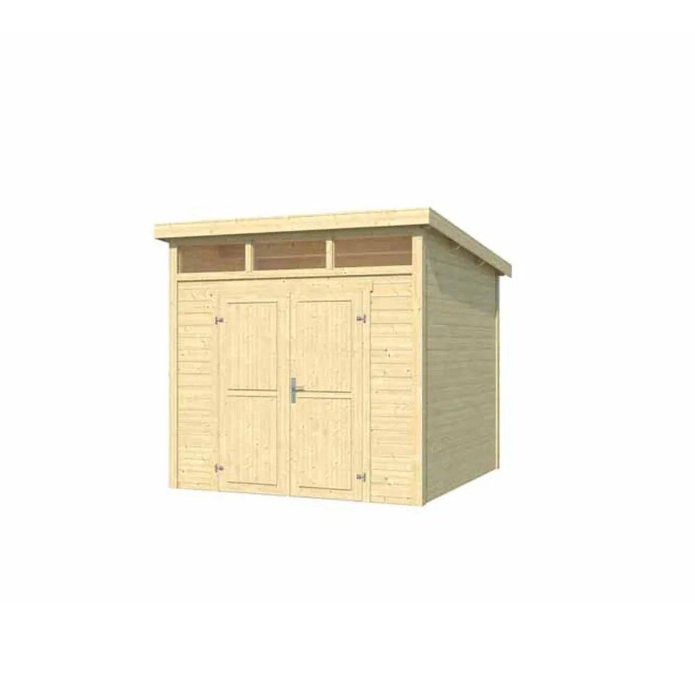 Lasita Maja Ltd Kibo 3-Log Cabin, Garden Room, Home Office - L270xW274.1xH245.1 cm in Natural 2