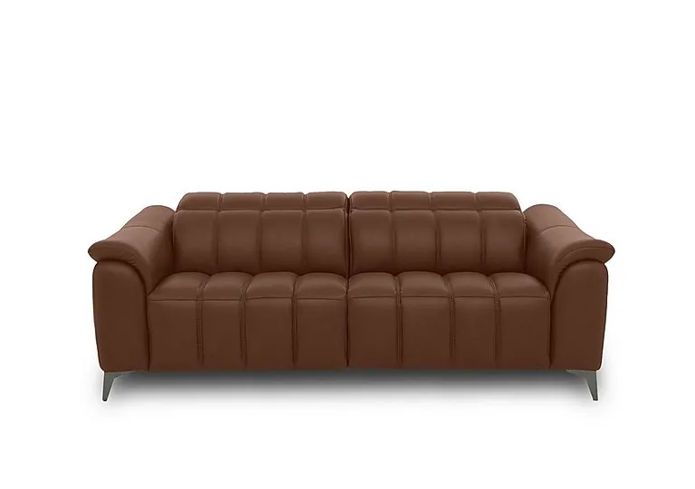 Angelo Leather 3 Seater Sofa - Roast