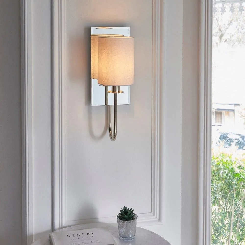 Netlighting 'PISA' Dimmable Stylish Contemporary Indoor Decorative Shade Wall Lamp in Silver 3