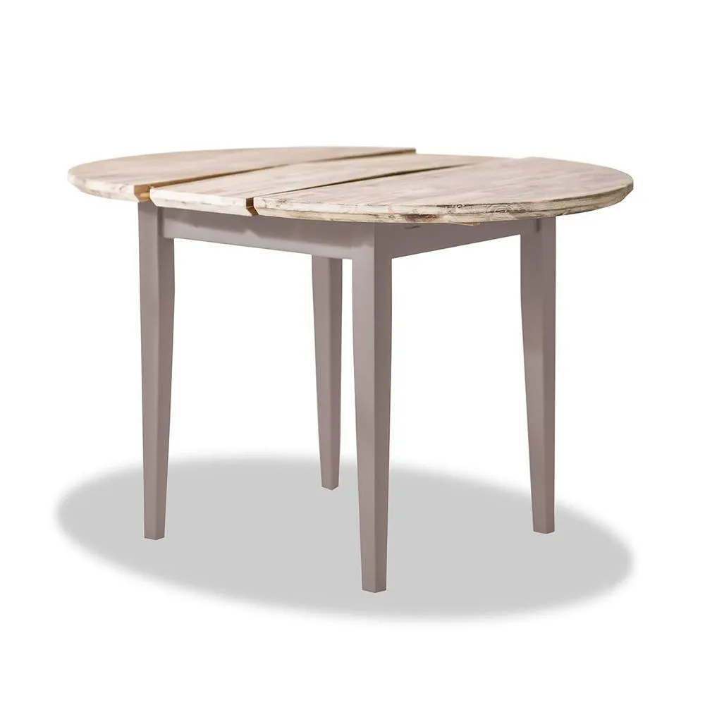 Statement Furniture Florence Round Extendable Kitchen Dining Table in Taupe 2