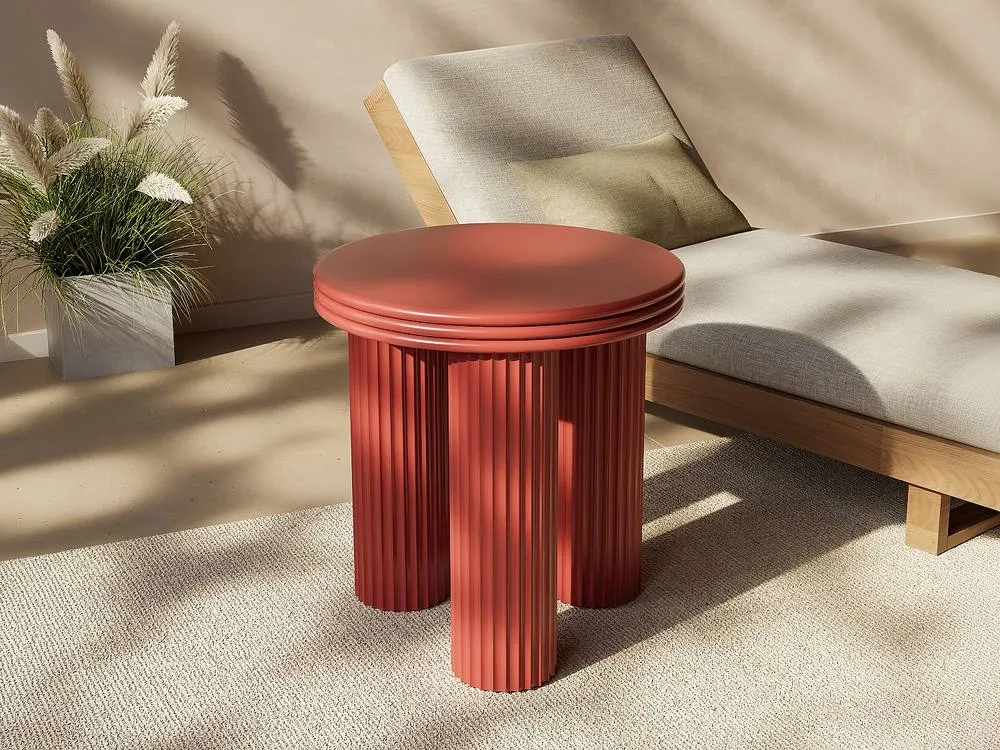 Vente-unique Metal Side Table - H36 Cm - Terracotta - RAVOKA 5
