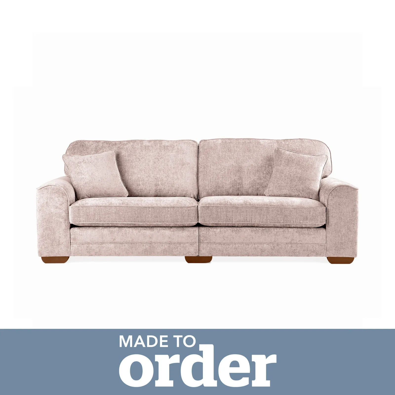 Morello 4 Seater Sofa Luxury Chenille Pink