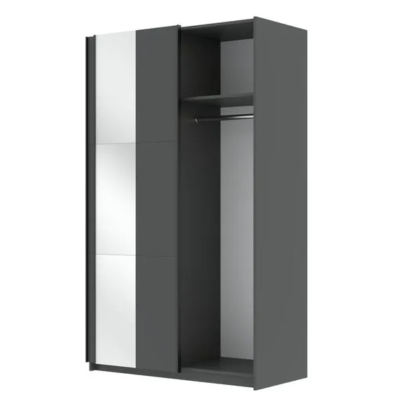 Jax 120cm Sliding Wardrobe with 2 Mirrors 5