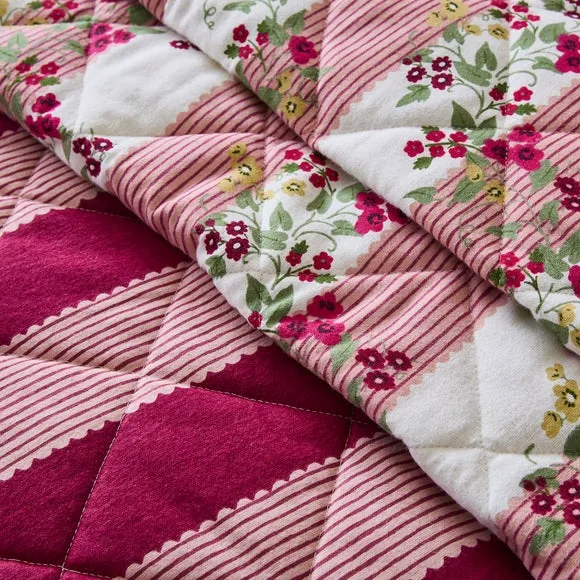 Vintage Floral Brushed Bedspread 3