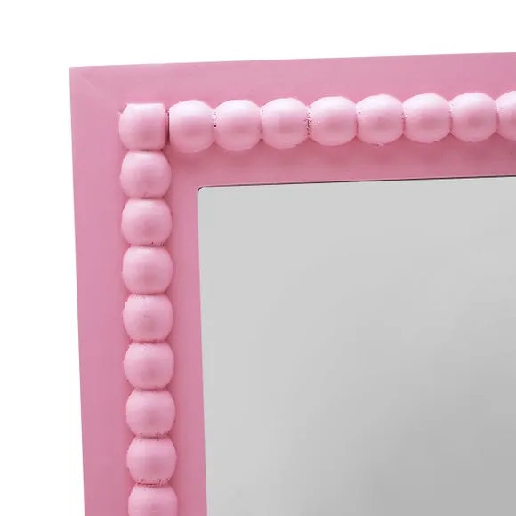 Hestia Pink Beaded Wall Mirror 2