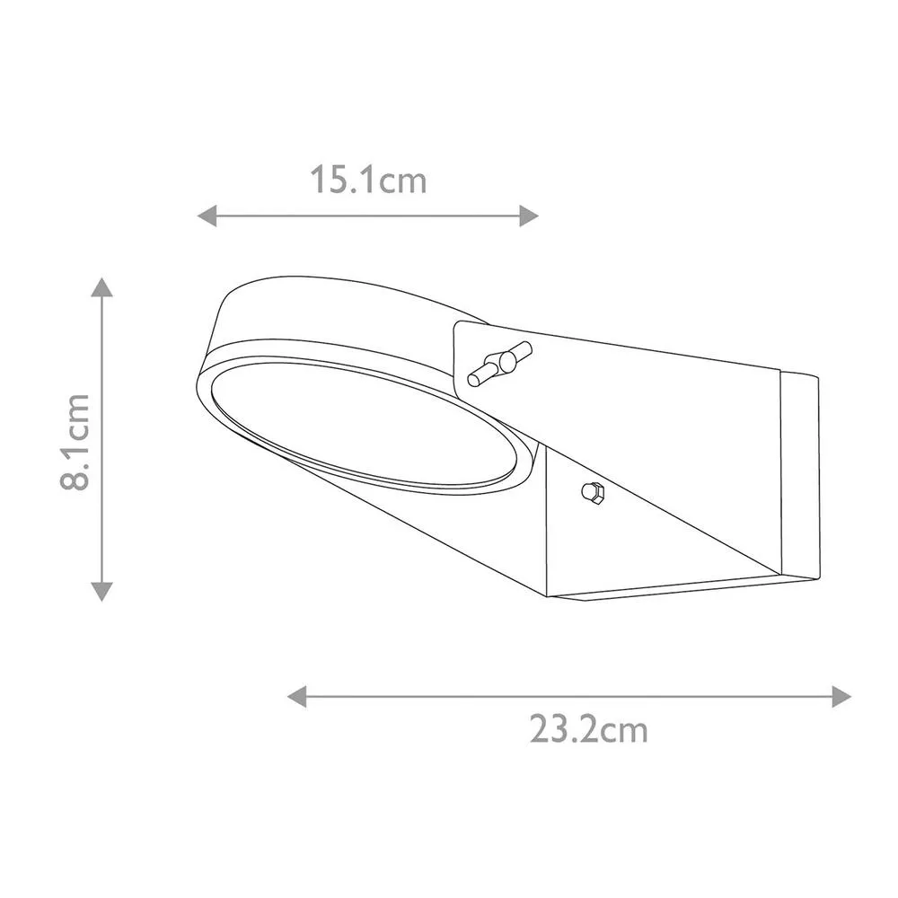 Netlighting Zola Outdoor Down Wall Lamp Grey IP44 5