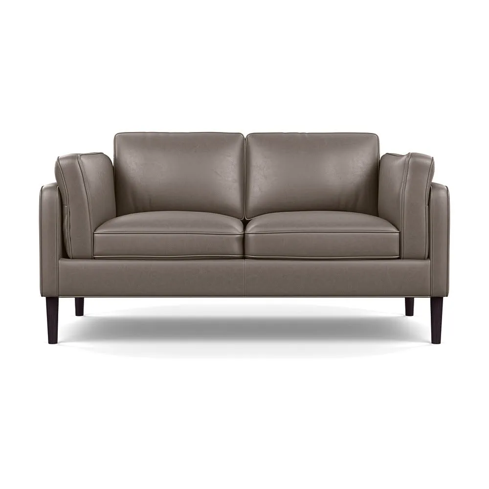 Heal's Sonno 2 Seater Daino Leather Elephant Wenge Black Feet 1