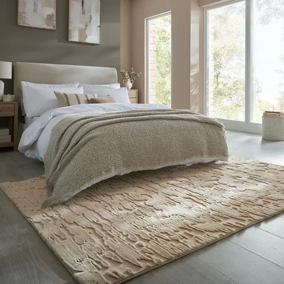 Adina Faux Fur Abstract Luxe Rug 1