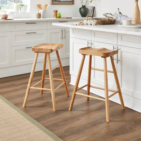 Loxwood Counter Height Bar Stool, Solid Oak 2