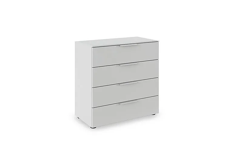 Haven 80cm 4 Drawer Décor Chest - Silk Grey/Silk Grey Front