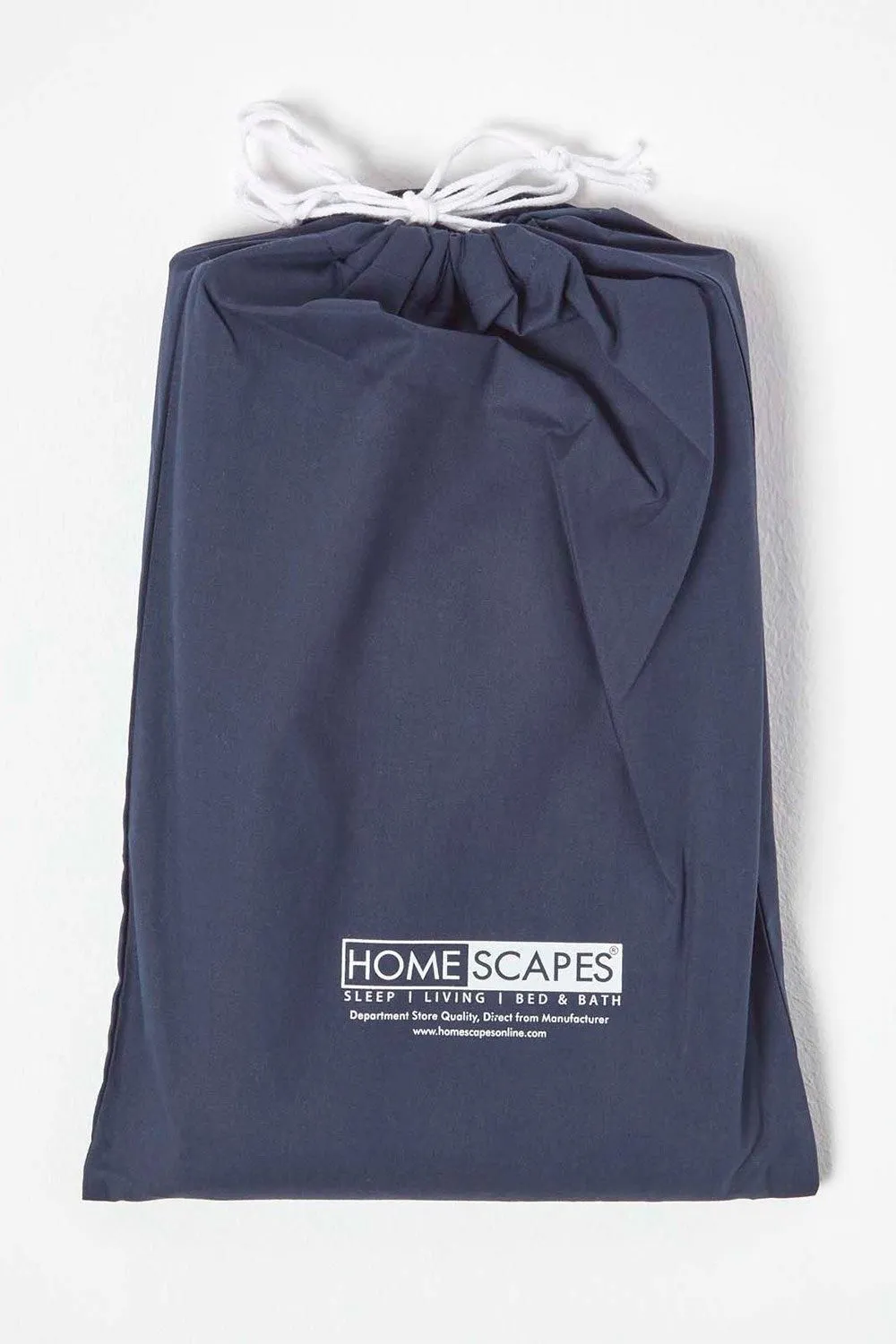 Homescapes Cotton Cot Bed Duvet Cover Set 200 Thread Count in Navy 5