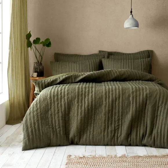 Pineapple Elephant Tamba Jersey Stripe Duvet Cover and Pillowcase Set 1