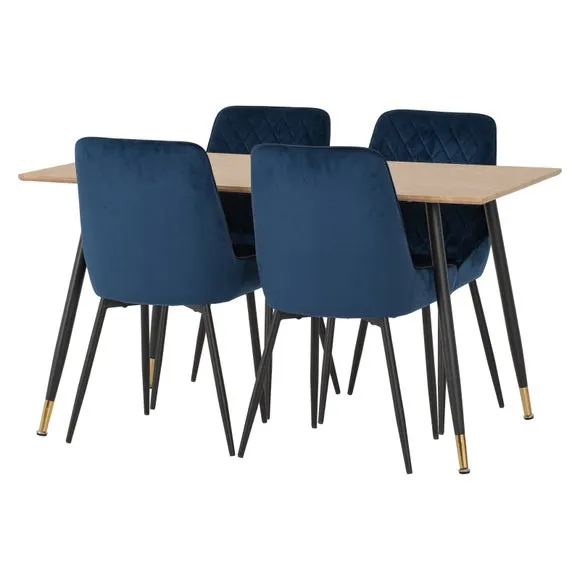 Hamilton & Avery 4 Seater Dining Table with 4 Dining Chairs 3