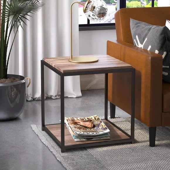 Return - Quincy End Table, Weathered Oak