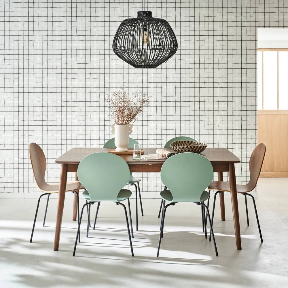 sweeek 6 to 8-seater extendable rectangular dining table in Dark Brown 4