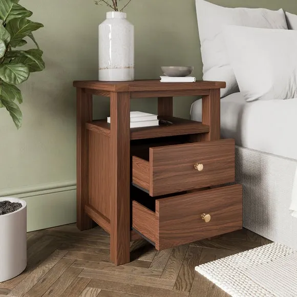 Olney 2 Drawer Bedside Table 2