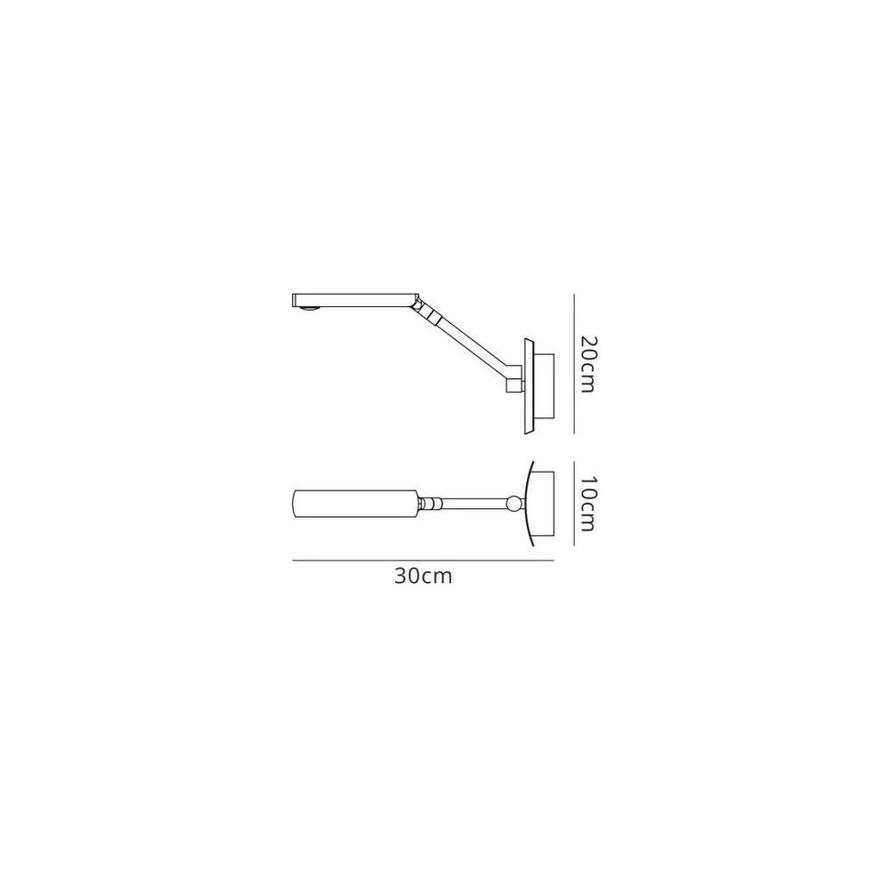 Netlighting Phuket Wall Lamp 1 Light 7W LED 3000K 600lm Matt White Polished Chrome 2