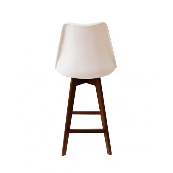 Fusion Living Soho White Plastic Bar Stool 5