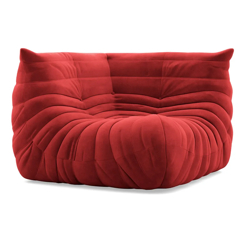 Ligne Roset Togo Corner Seat Alcantara Goya Red 1