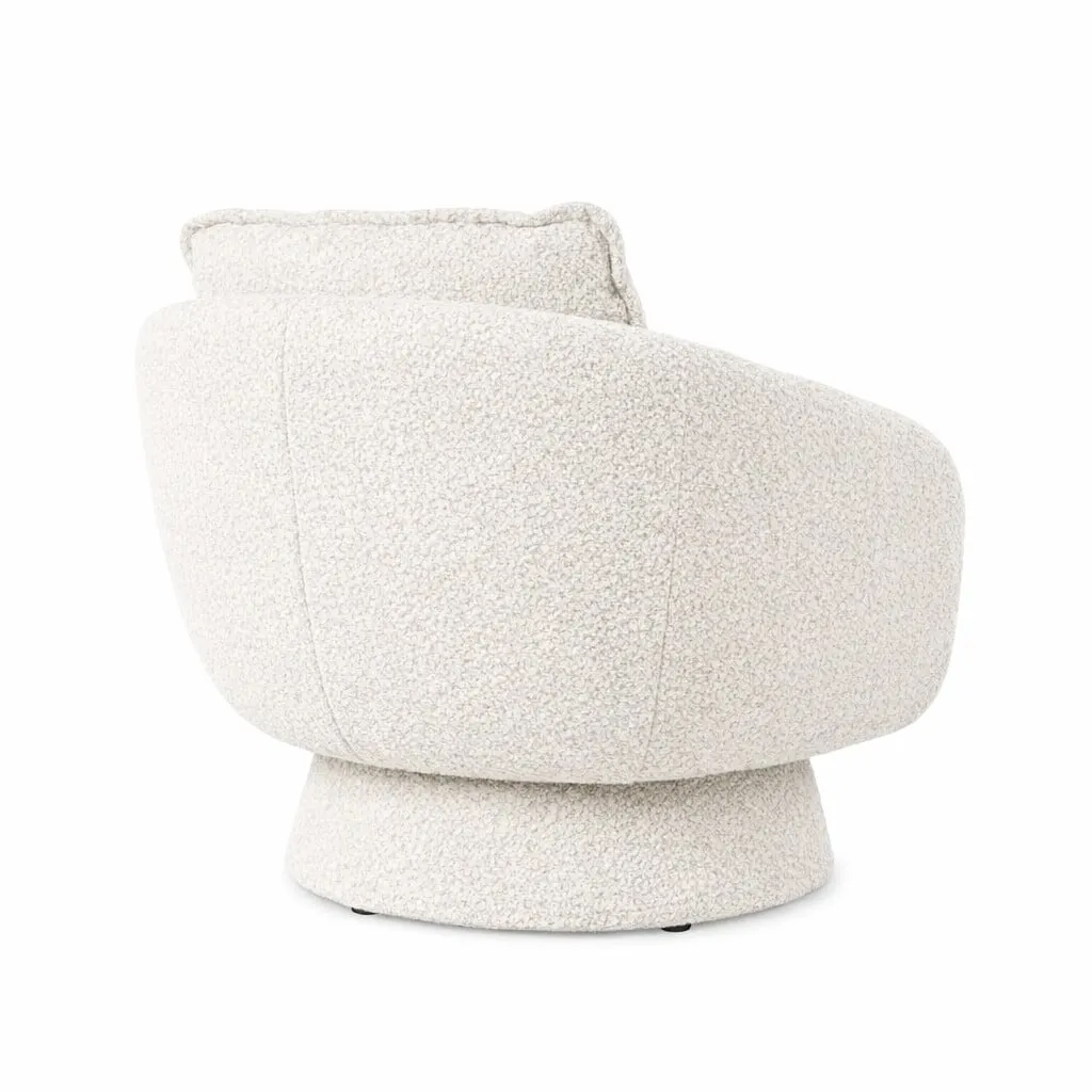 Francois Turning Loungechair, White Fabric | Barker & Stonehouse 4