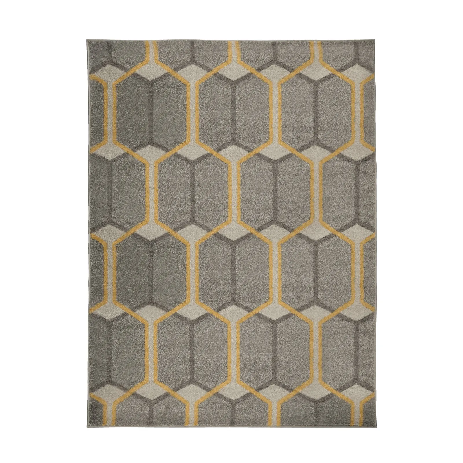 Urban Trellis Rug Grey and Yellow