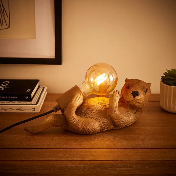 Ottelie the Otter Resin Table Lamp 2