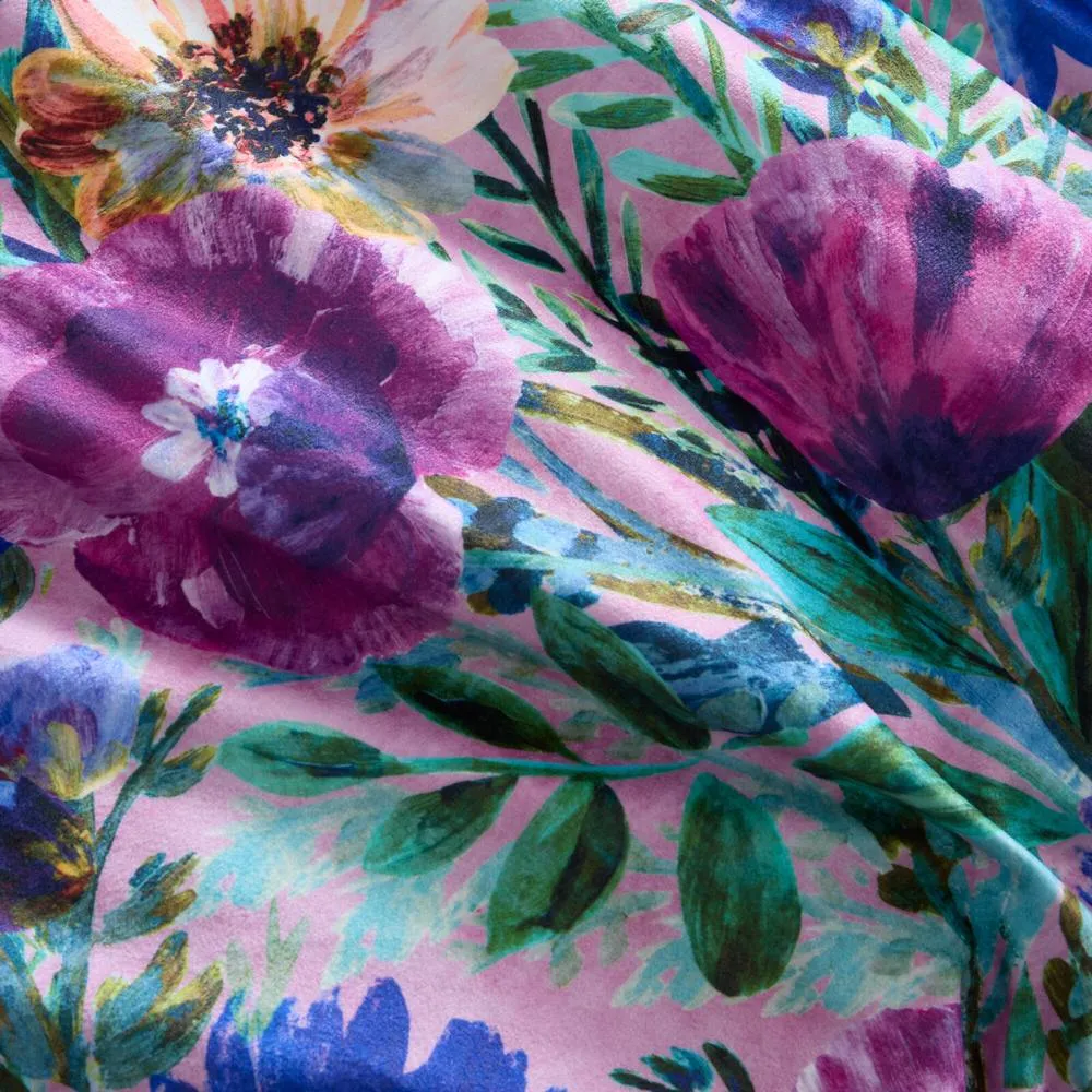 Portfolio Home Ophelia Floral Duvet Cover Quilt Set With Pillow Case Bedding in Purple 2
