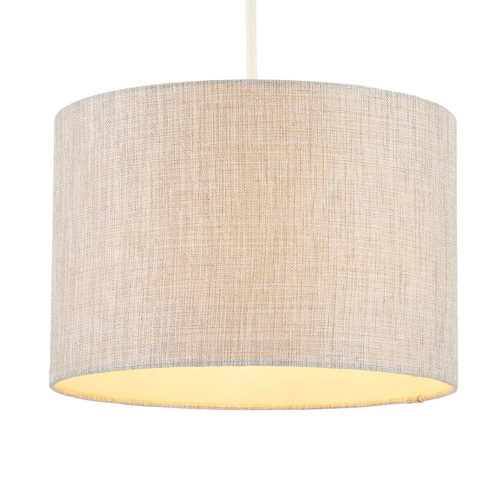 30cm Metallic Linen Easyfit Shade, Natural