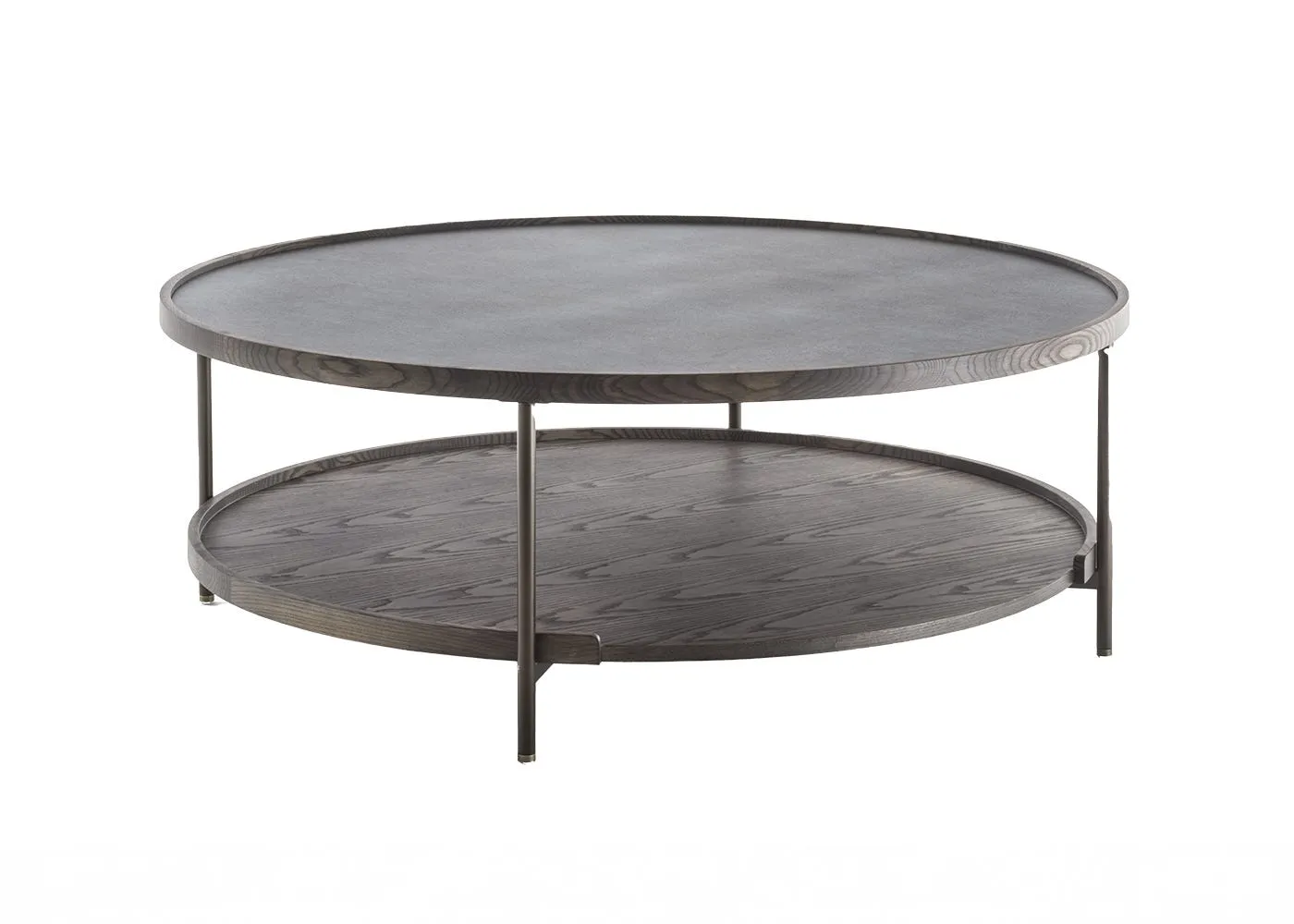 Porada Koster Coffee Table 120 Ash Grey Stained with Oxide Black Rock