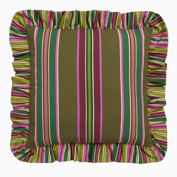 Printed Stripe Square Cushion Cover 3