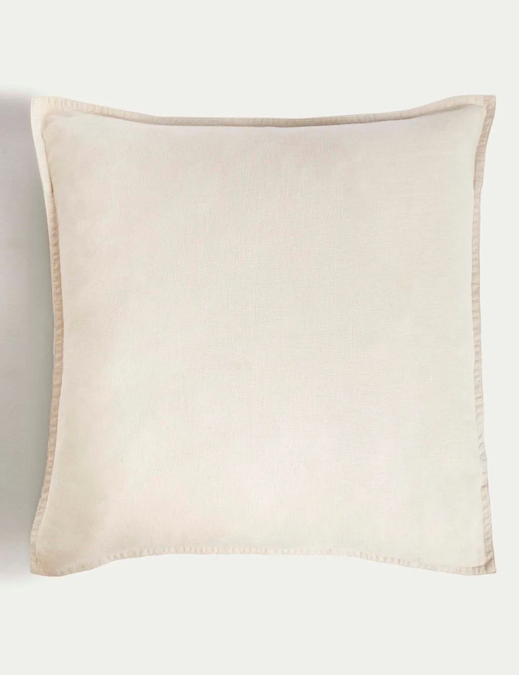 M&S Pure Linen Cushion Ecru