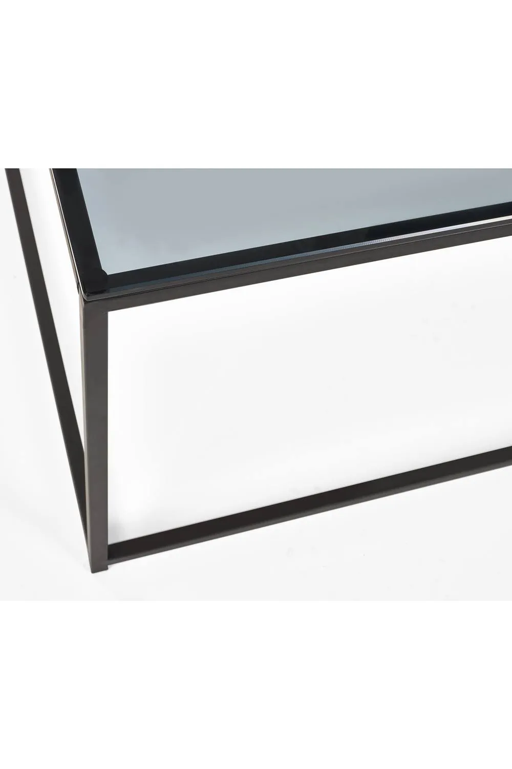 Julian Bowen Chicago Rectangular Glass Top Coffee Table in Black 4