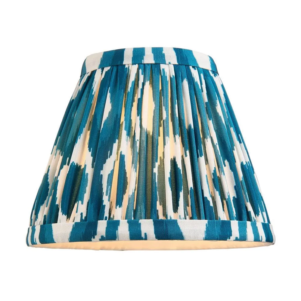 Netlighting Dome Arc Wall Light Blue Fabric Ikat Shade 16cm B22 6